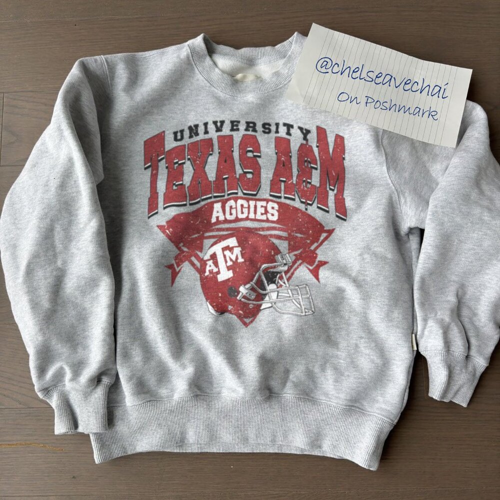 Vintage Texas A&M Aggies Football Sweatshirt, 90s Texas A&M University Shirt Tee